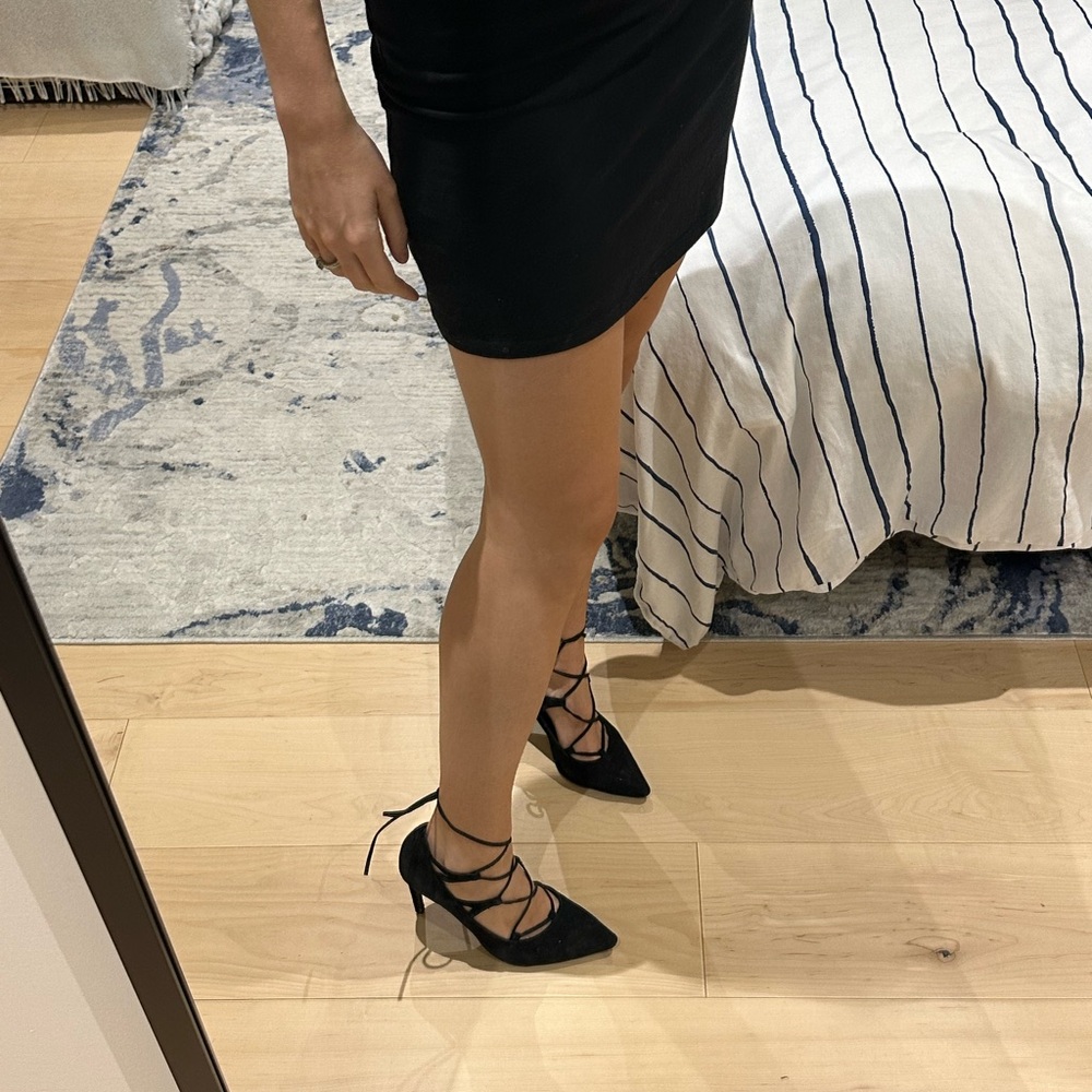 JEFFREY Campbell suede lace up heels